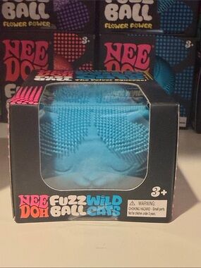 Fuzz Ball Wild Cats Sensory Toy - Blue